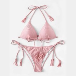 SHEIN Tassel Triangle Top Bikini